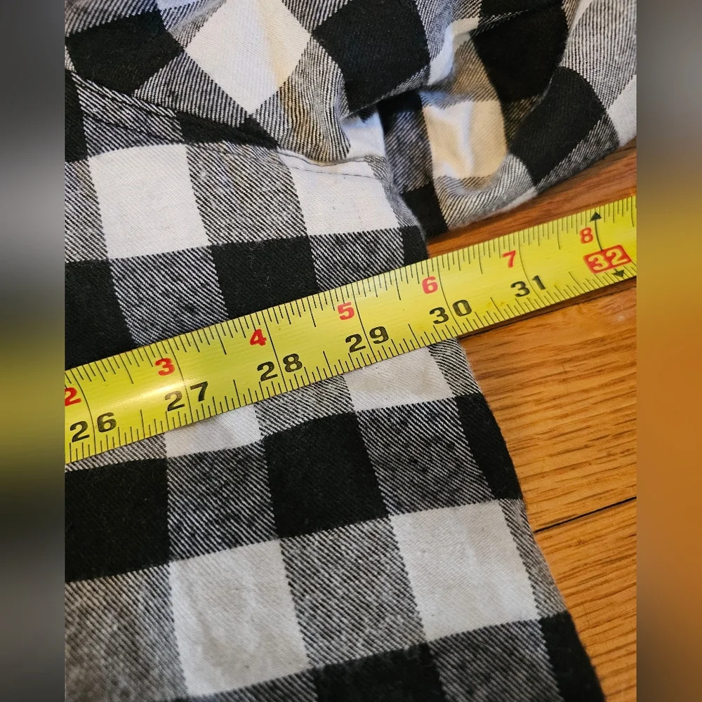 Infinity Apparel White Black Plaid Flannel Shirt Jacket Hood Lined Mens 3XL  NWT
